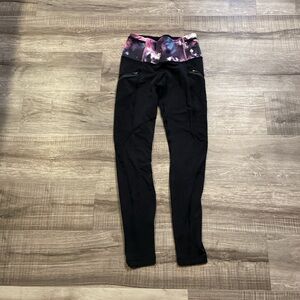 lululemon athletica Black and Pink Leggings